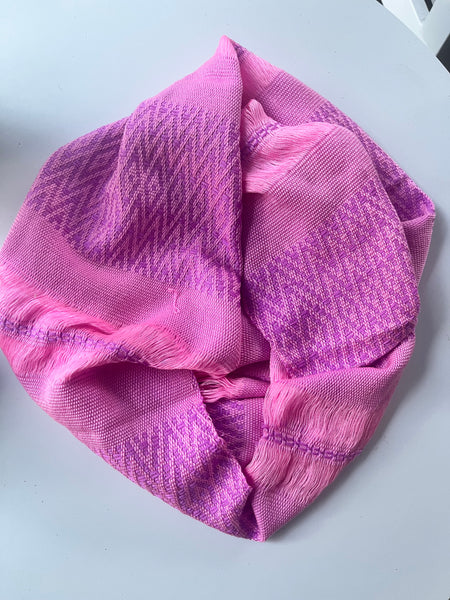 100% COTTON TRADITIONAL "KAREN HILL TRIBE" SCARF - PINK
