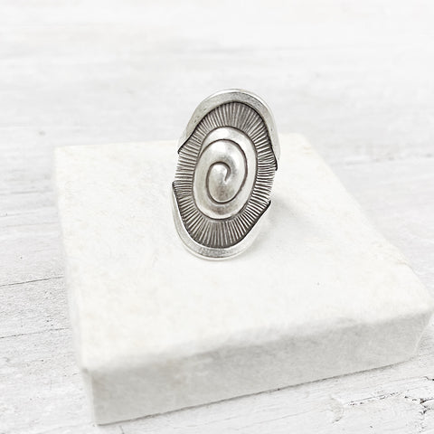SILVER SPIRAL RING