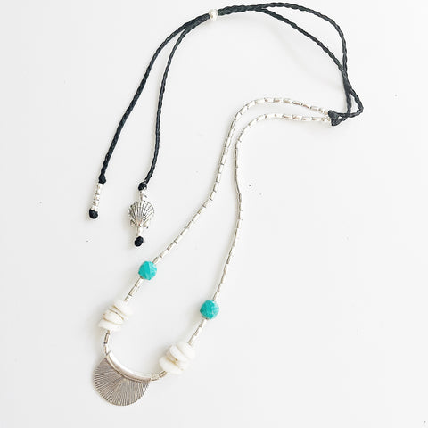 OCEAN CRESCENT MOON NECKLACE