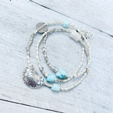 LARIMAR NATURE WEAVER BRACELET/NECKLACE WRAP