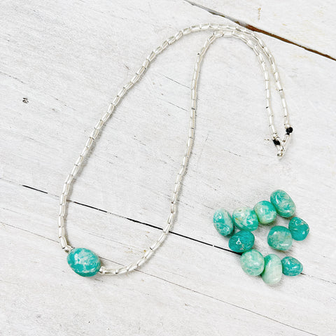 AMAZONITE GEMSTONE NECKLACE