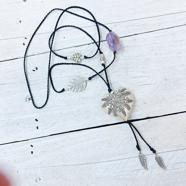 AMETHYST LOVE NECKLACE