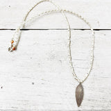 SILVER PALM NECKLACE