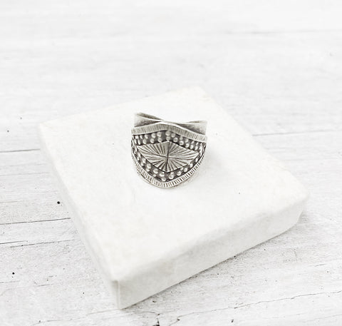 AZTEC LEAF RING