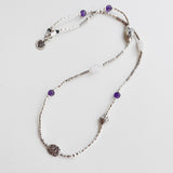 AMETHYST & WHITE LARIMAR BRACELET/NECKLACE WRAP
