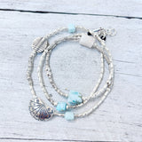 LARIMAR NATURE WEAVER BRACELET/NECKLACE WRAP