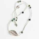 AFRICAN TURQUOISE & BLACK LAVA BRACELET/NECKLACE WRAP
