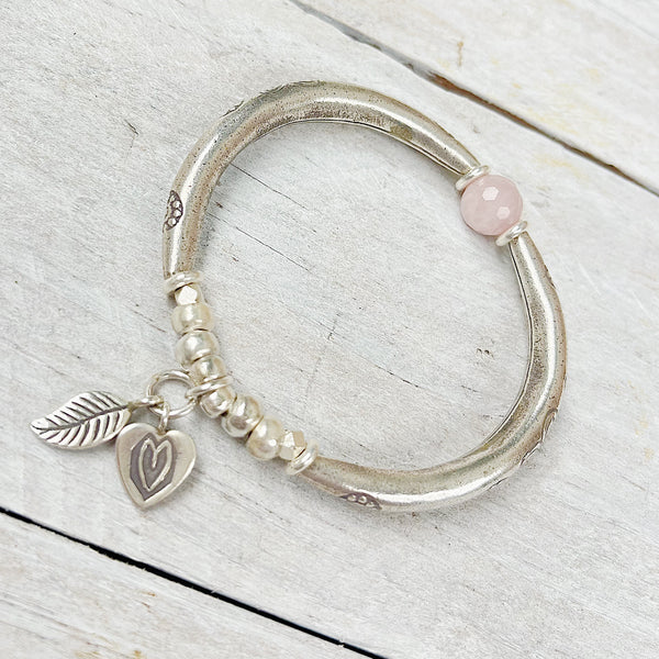 KUNZITE PEACE AND CLARITY BRACELET