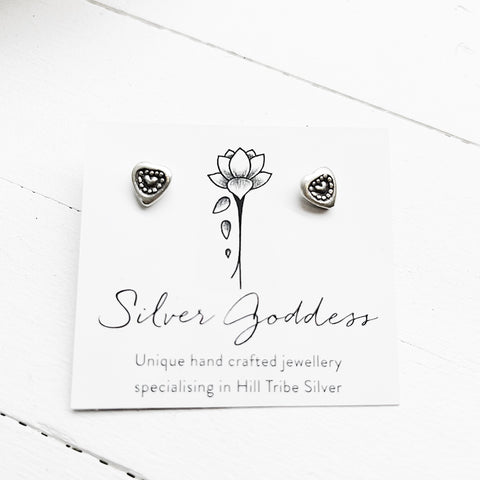 DOTTED HEART STUDS