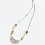 CITRINE CRESCENT MOON NECKLACE
