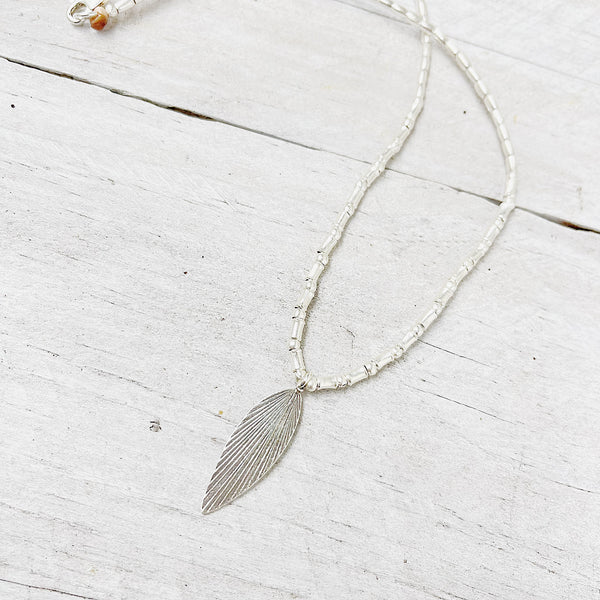 SILVER PALM NECKLACE
