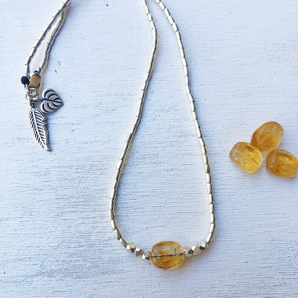 CITRINE GEMSTONE NECKLACE