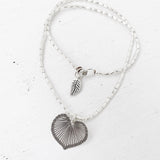 LILLY-PAD HEART NECKLACE