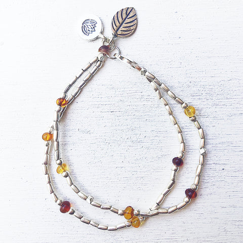 FLOATING AMBER BRACELET