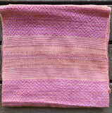 COTTON TRADITIONAL “KAREN HILL TRIBE” SCARF- PEACH/PINK