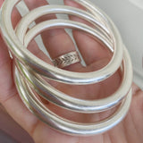 CLASSIC SOLID SILVER BANGLE LARGE 70MM