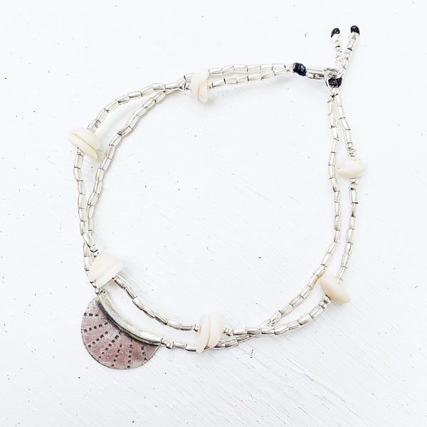 CRESCENT MOON PUKA SHELL ANKLET