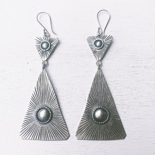 SILVER SUNSHINE EARRINGS