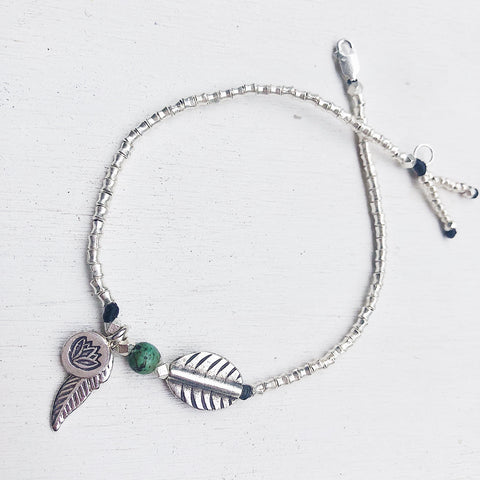 LOTUS SPIRIT FEATHER ANKLET