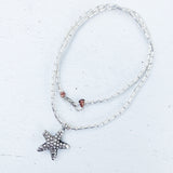 SILVER STARFISH NECKLACE