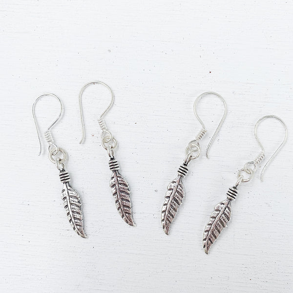 "FREE SPIRIT" PEACE FEATHER EARRINGS