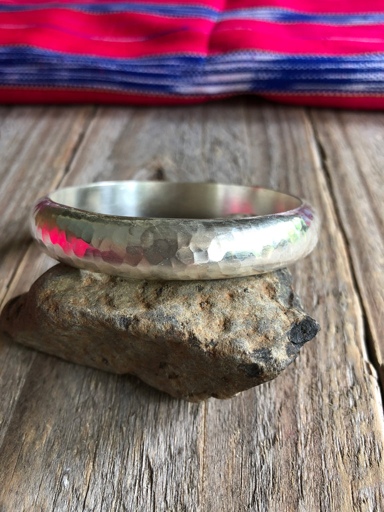 Hammered bangle sale