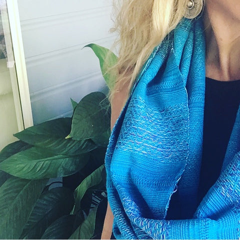 100% COTTON TRADITIONAL "KAREN HILL TRIBE" SCARF - BLUE
