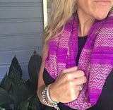 100% COTTON TRADITIONAL "KAREN HILL TRIBE" SCARF - PURPLE