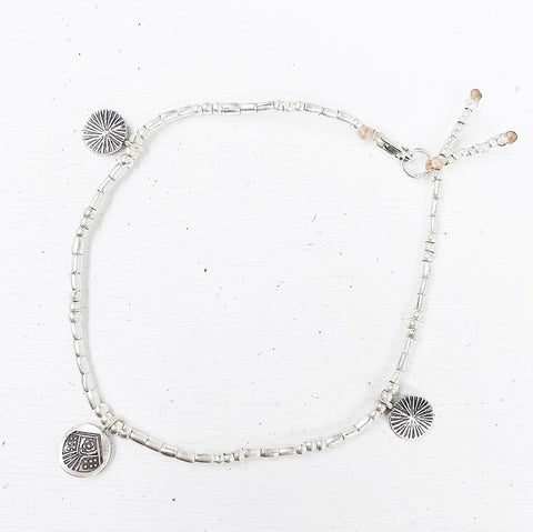 SILVER SHIELD ANKLET