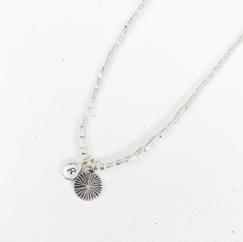 SILVER GODDESS INITIAL NECKLACE