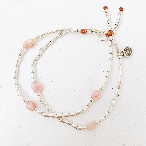 PINK OPAL FLOATING BRACELET