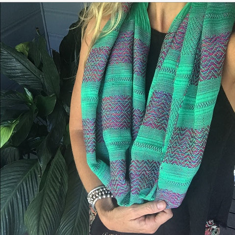 100% COTTON TRADITIONAL "KAREN HILL TRIBE" SCARF - GREEN