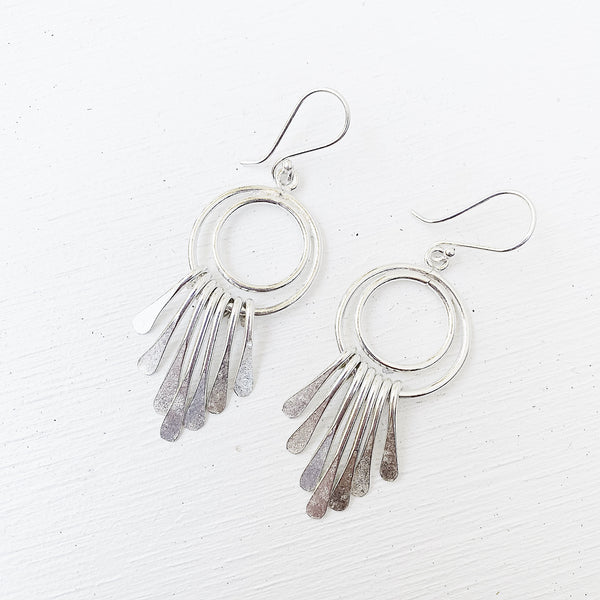 SILVER TASEL EARRINGS